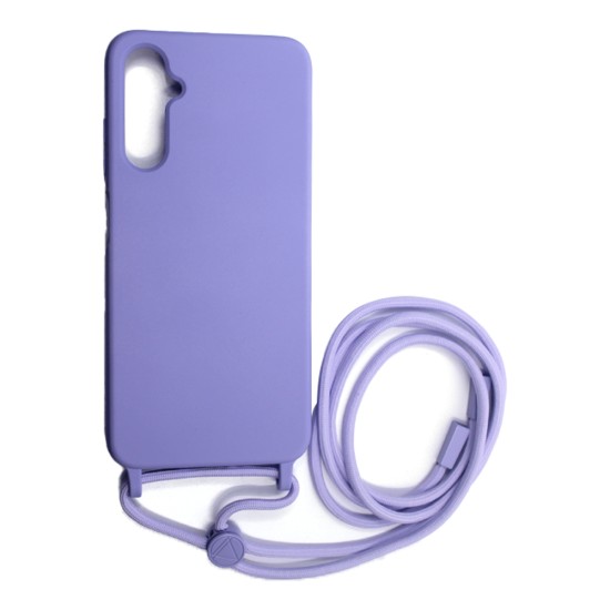 Silicone Case with String for Samsung Galaxy A05s Purple